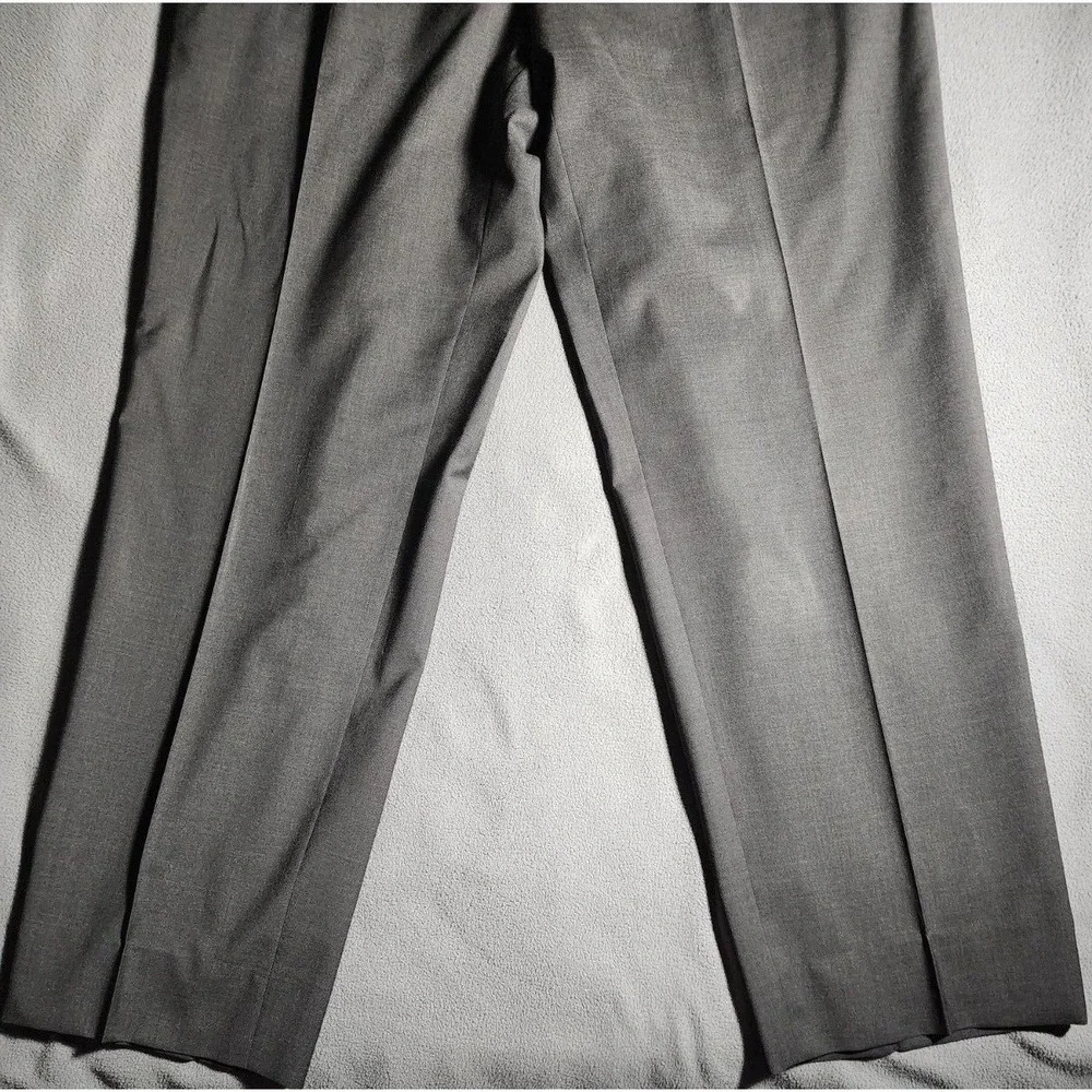 Hugo Boss Pants Mens Size 35R Dark Gray Belt Loops Flat Front Formal USA Made